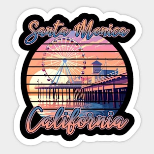 Santa Monica California travel vacation Gift For Men Women Sticker
